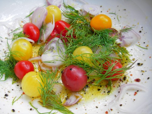 Chili-Lime Vinaigrette, tomato and dill