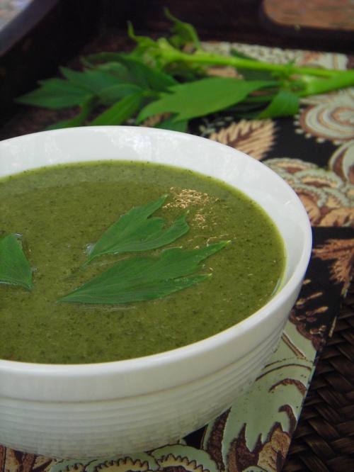 Lovage-Snap Pea Soup