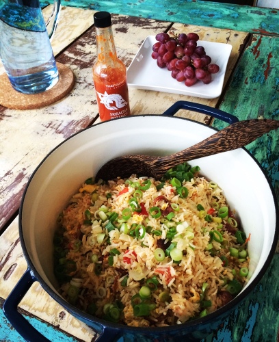 Thai Fried Rice with Chinese Sausage