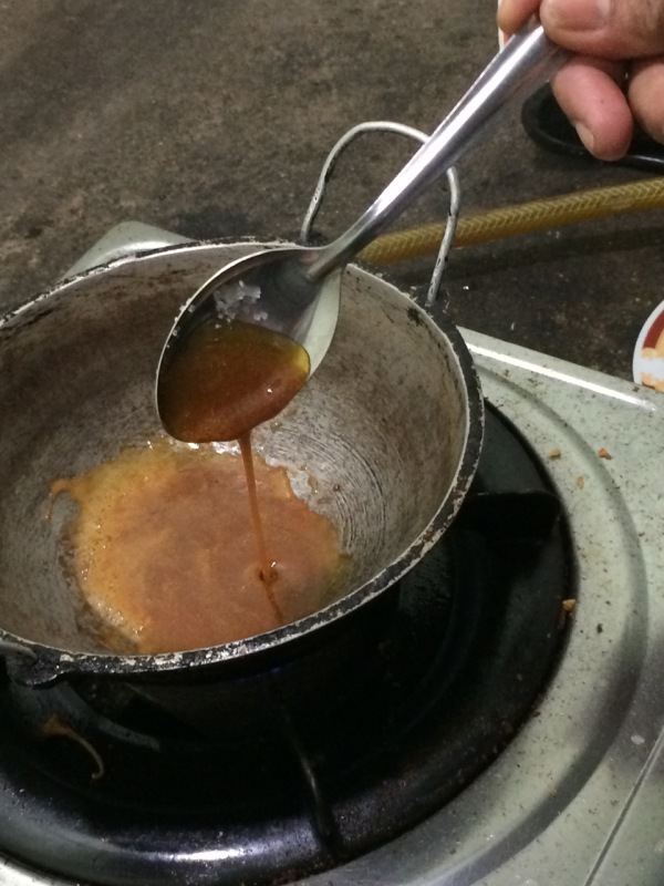 Stella's Technique of making a caramel from the sugar first before adding coconut