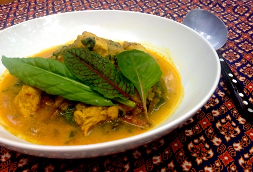 Khmer Chicken Curry with Sorrel